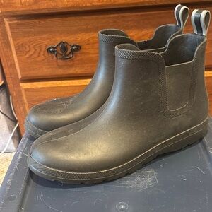 Black Men's Chelsea Rain Boots